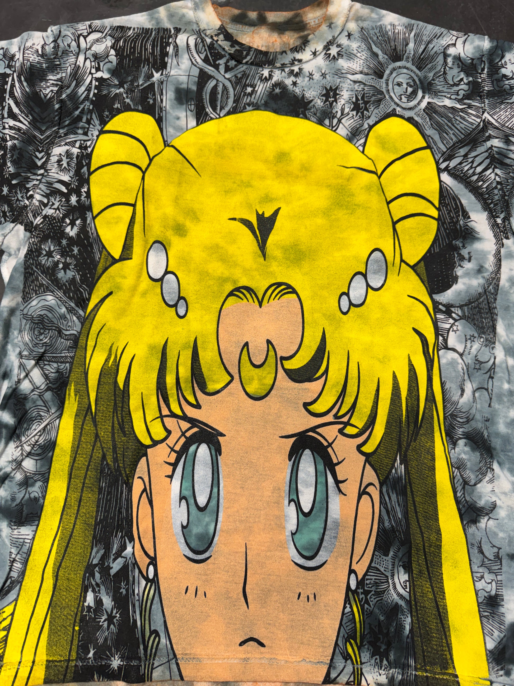 Orange & blue tye dye - Sailor moon mega print