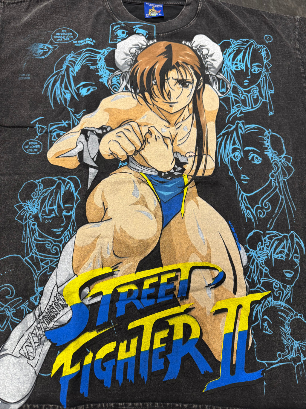 Black acid wash - XXX chun Li kneeing front