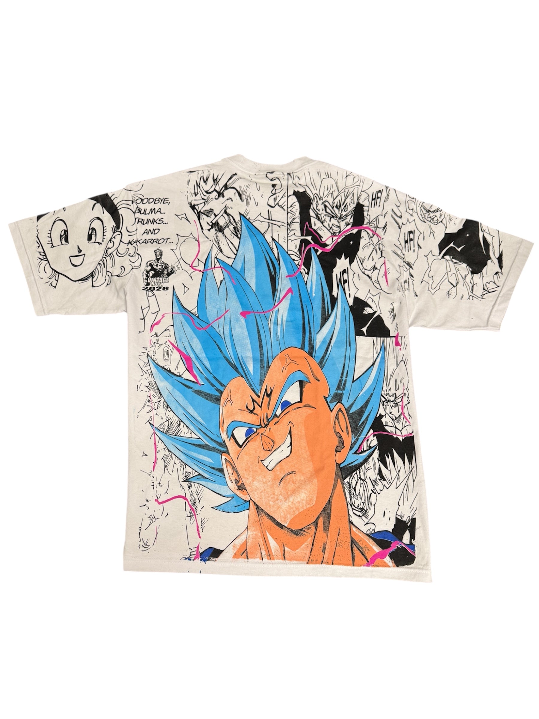 White - SSJ Blue Vegeta Mana Mega Print