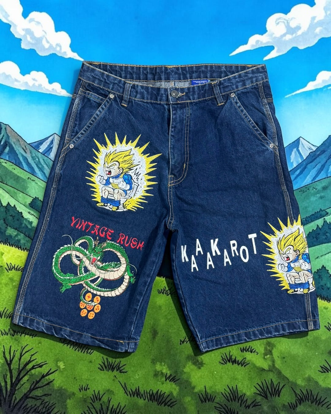 38 - Regular Jean - Vegeta & Shenron Shorts