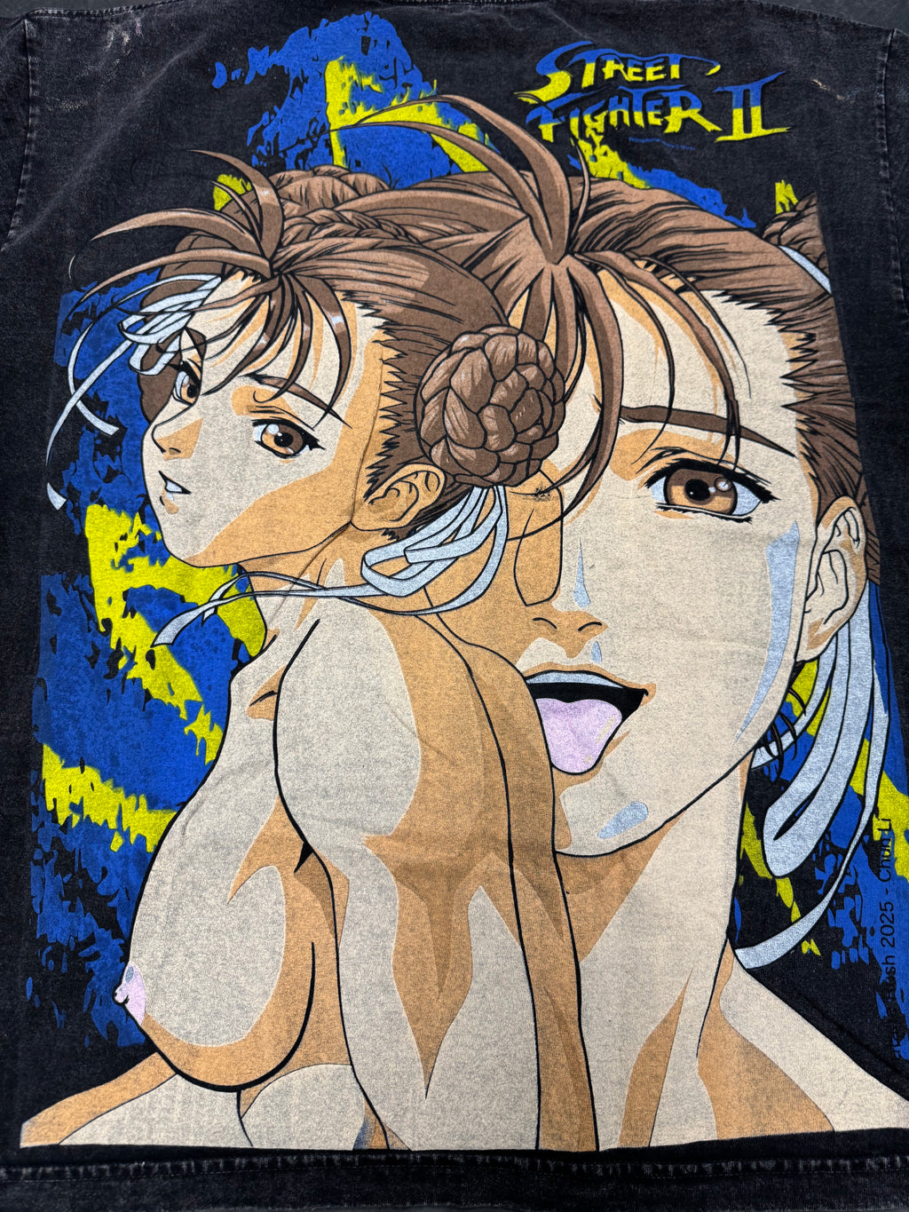 Black acid wash - XXX chun Li kneeing front