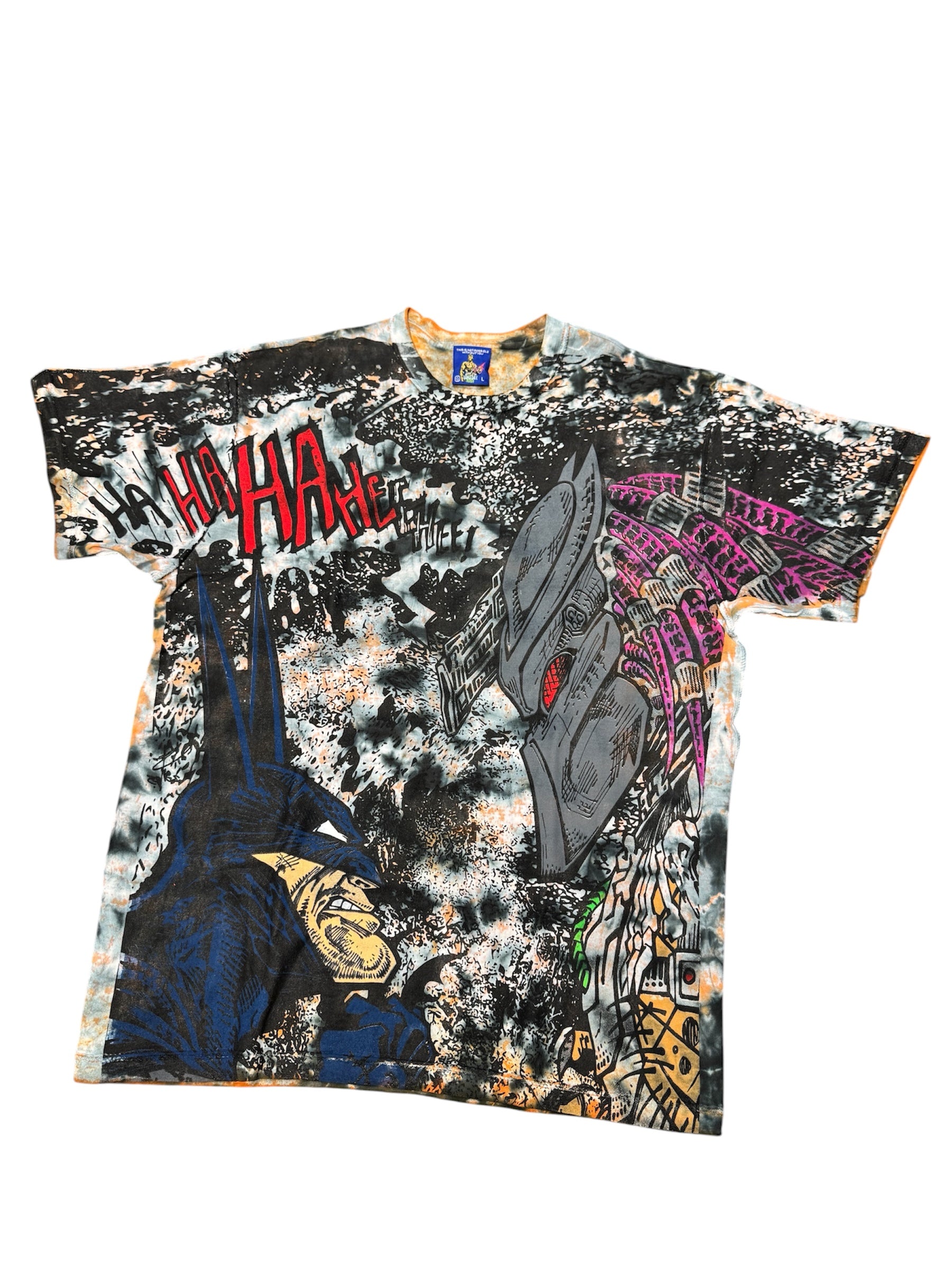 Orange & blue tye dye - Batman vs Predator