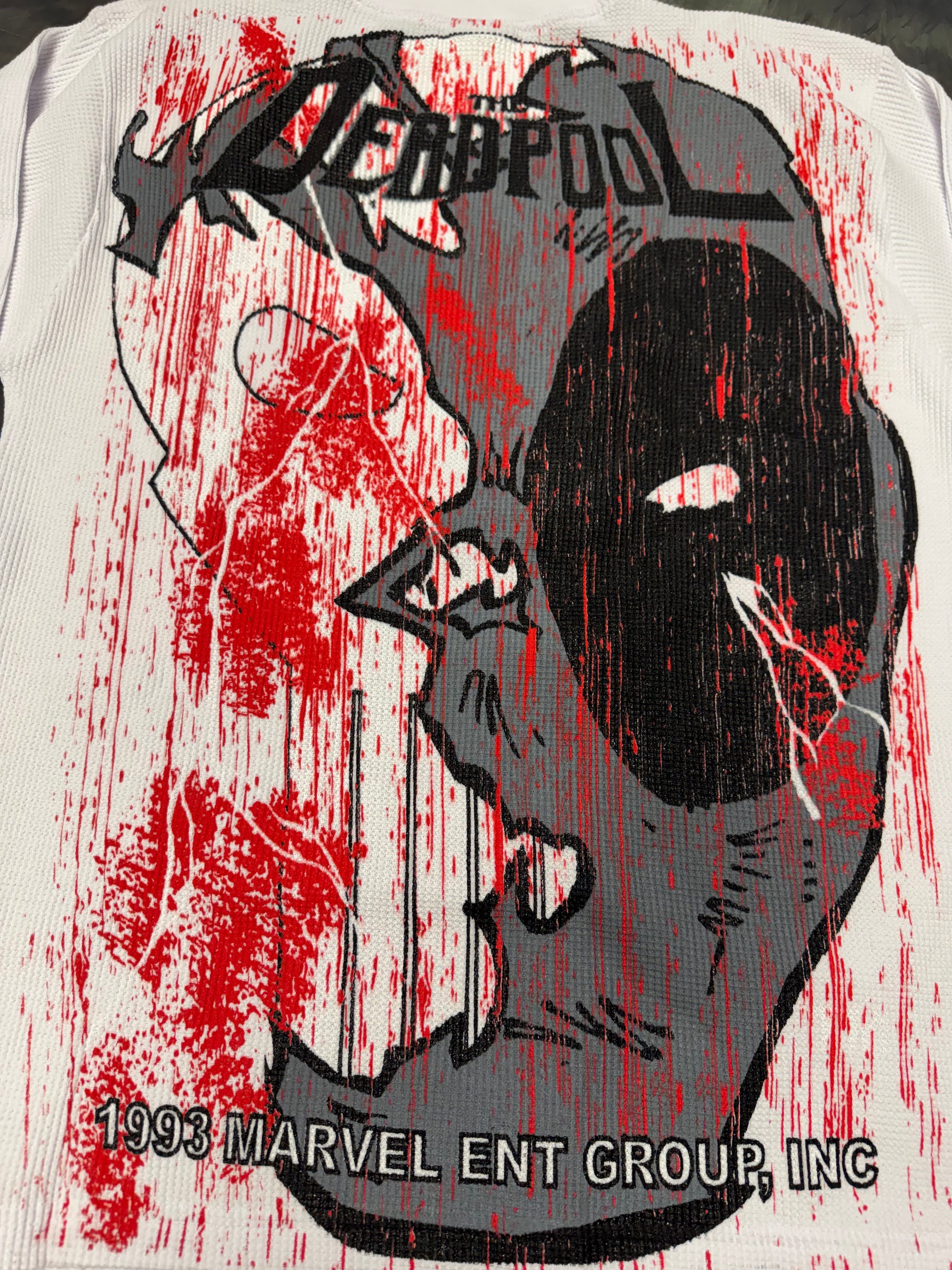 White thermal long sleeve - Blood rain Deadpool