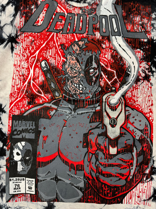 Black & white tye dye - Blood rain Deadpool