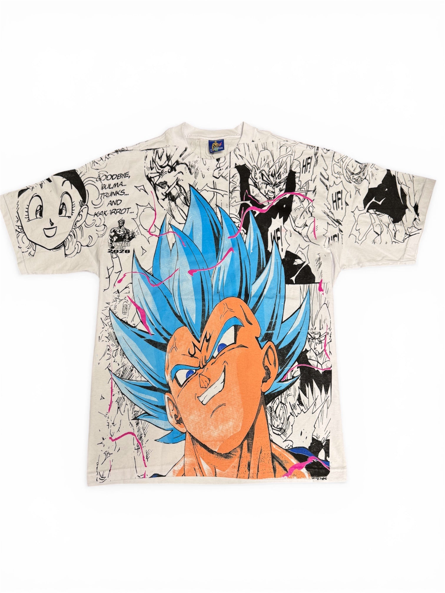 White - SSJ Blue Vegeta Mana Mega Print