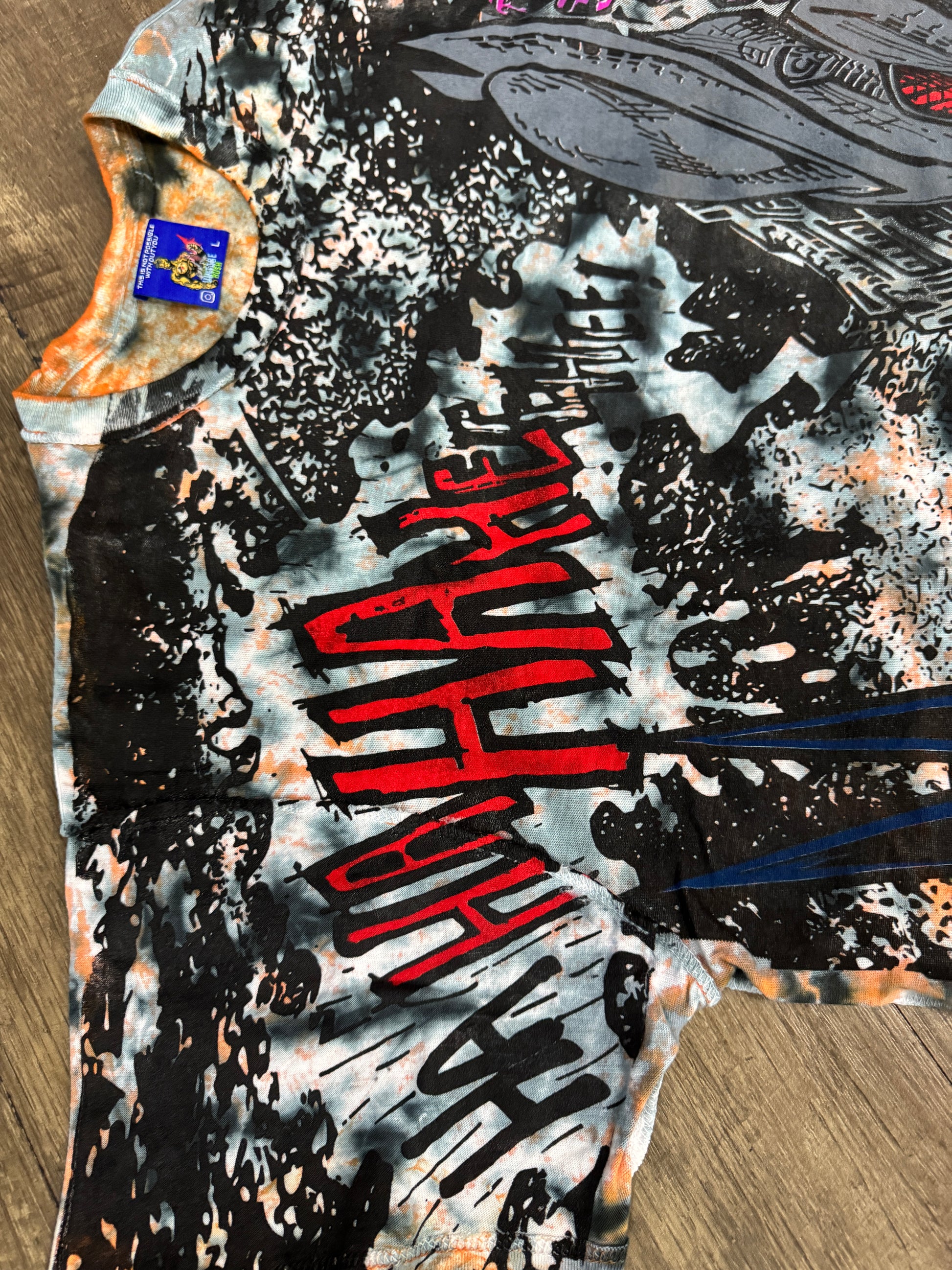 Orange & blue tye dye - Batman & predator