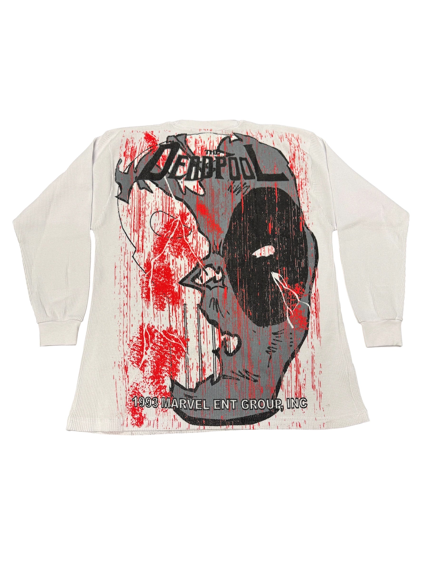 White thermal long sleeve - Blood rain Deadpool
