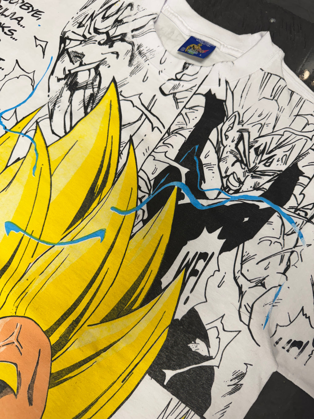 White - SSJ (yellow) Vegeta Mana Mega Print