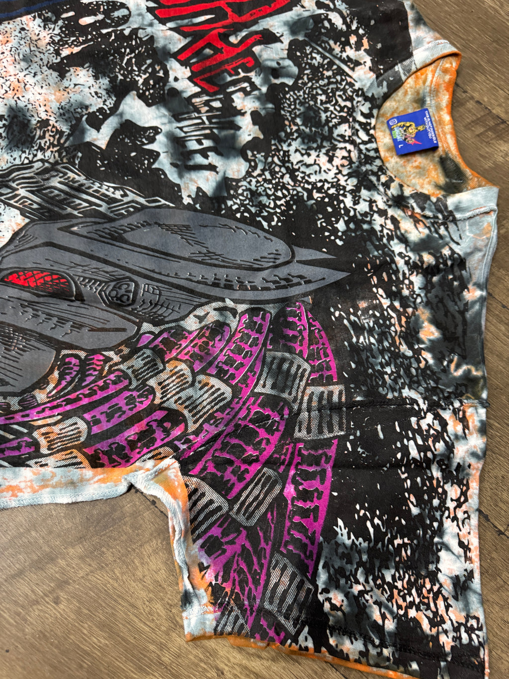 Orange & blue tye dye - Batman & predator