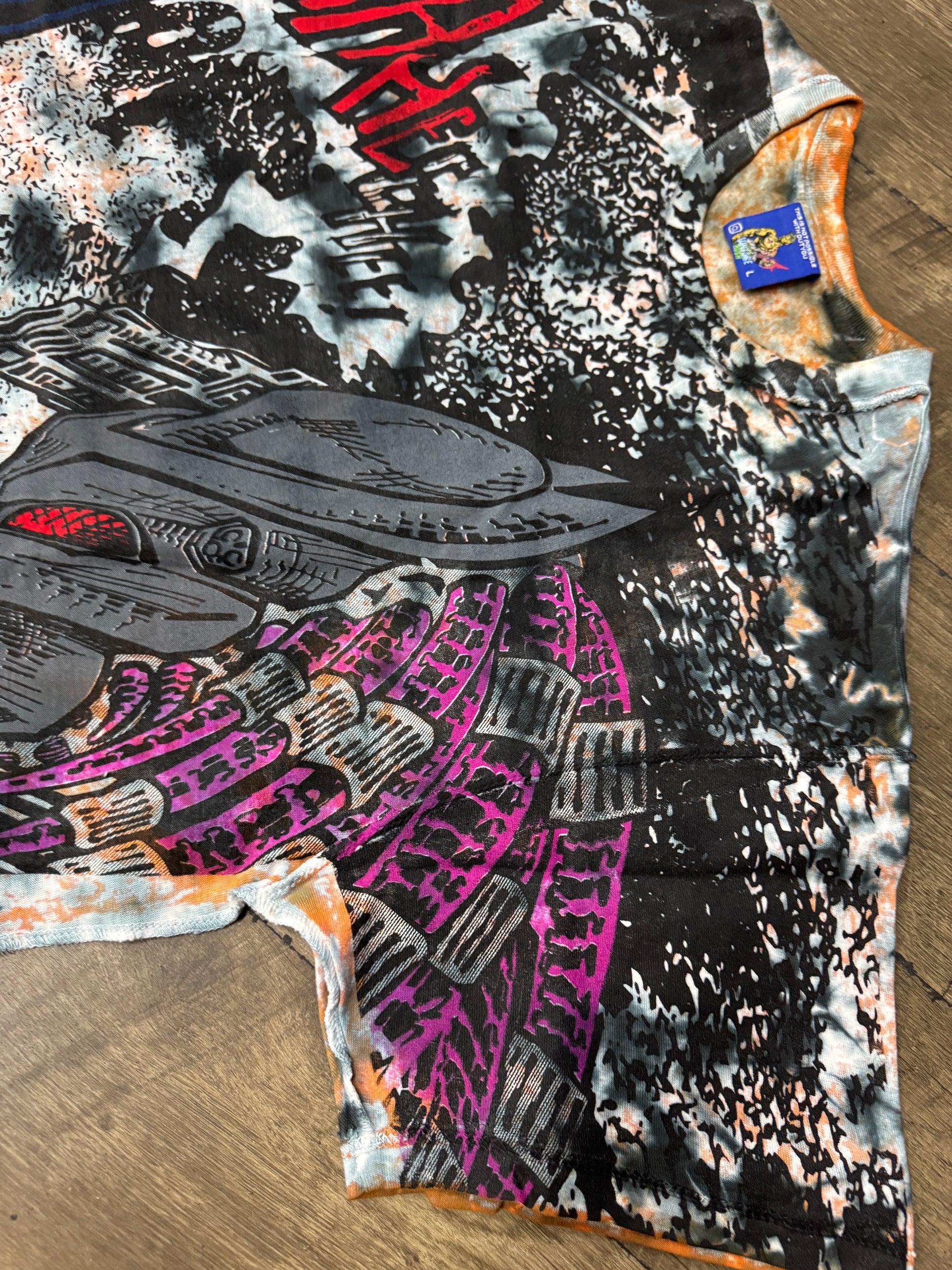 Orange & blue tye dye - Batman & predator