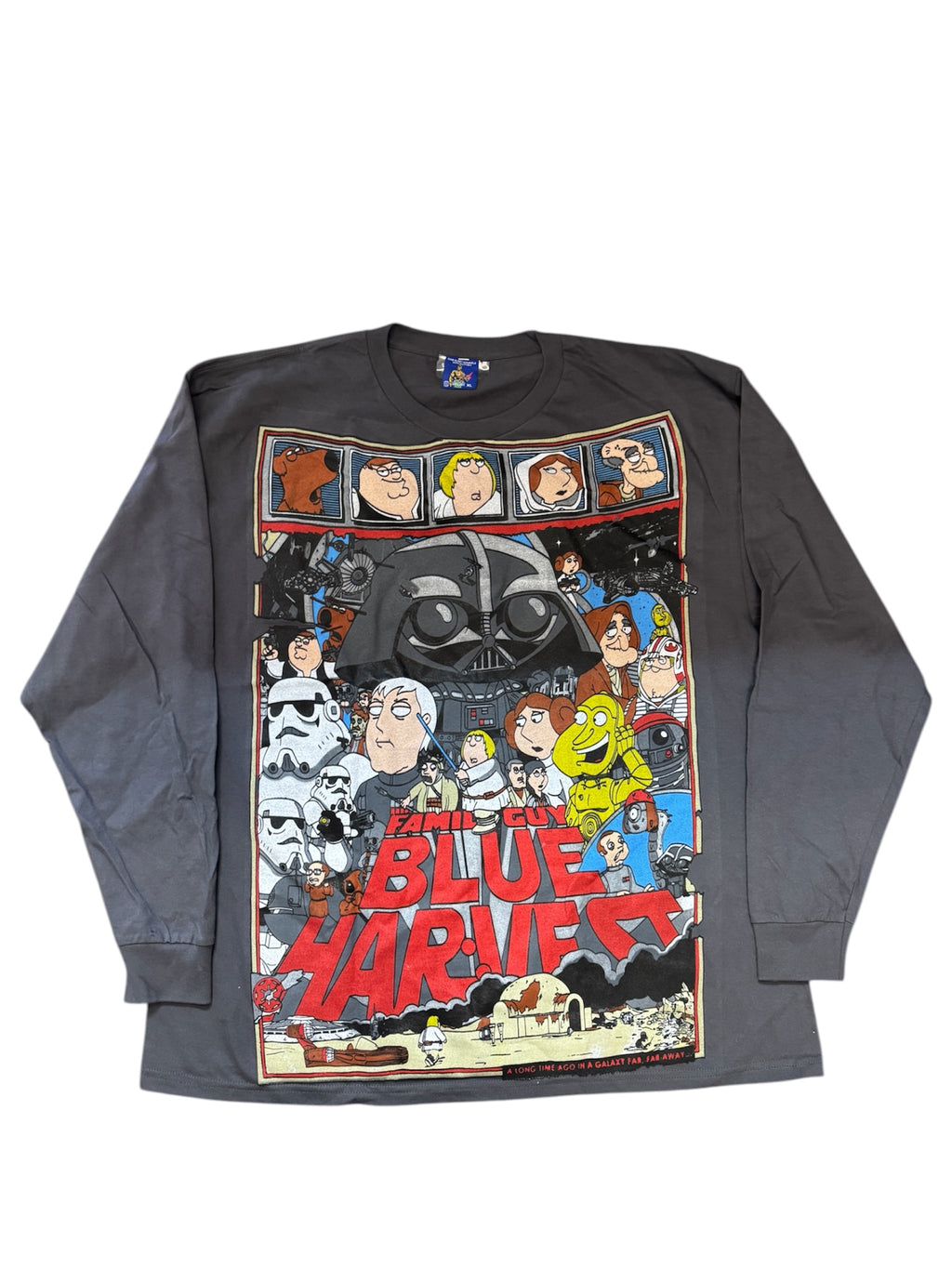 Faded long sleeve - blue harvest
