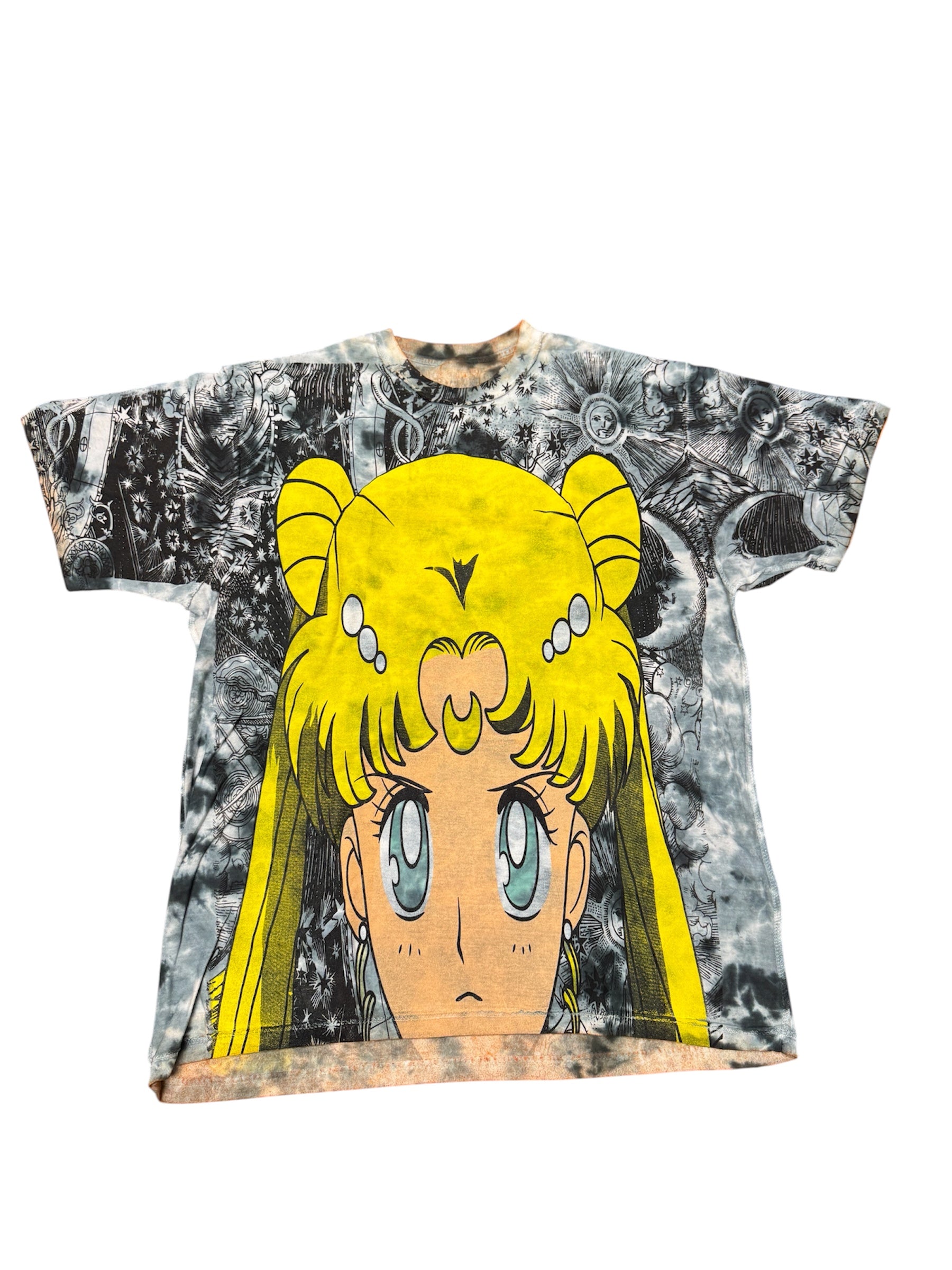 Orange & blue tye dye - Sailor moon mega print