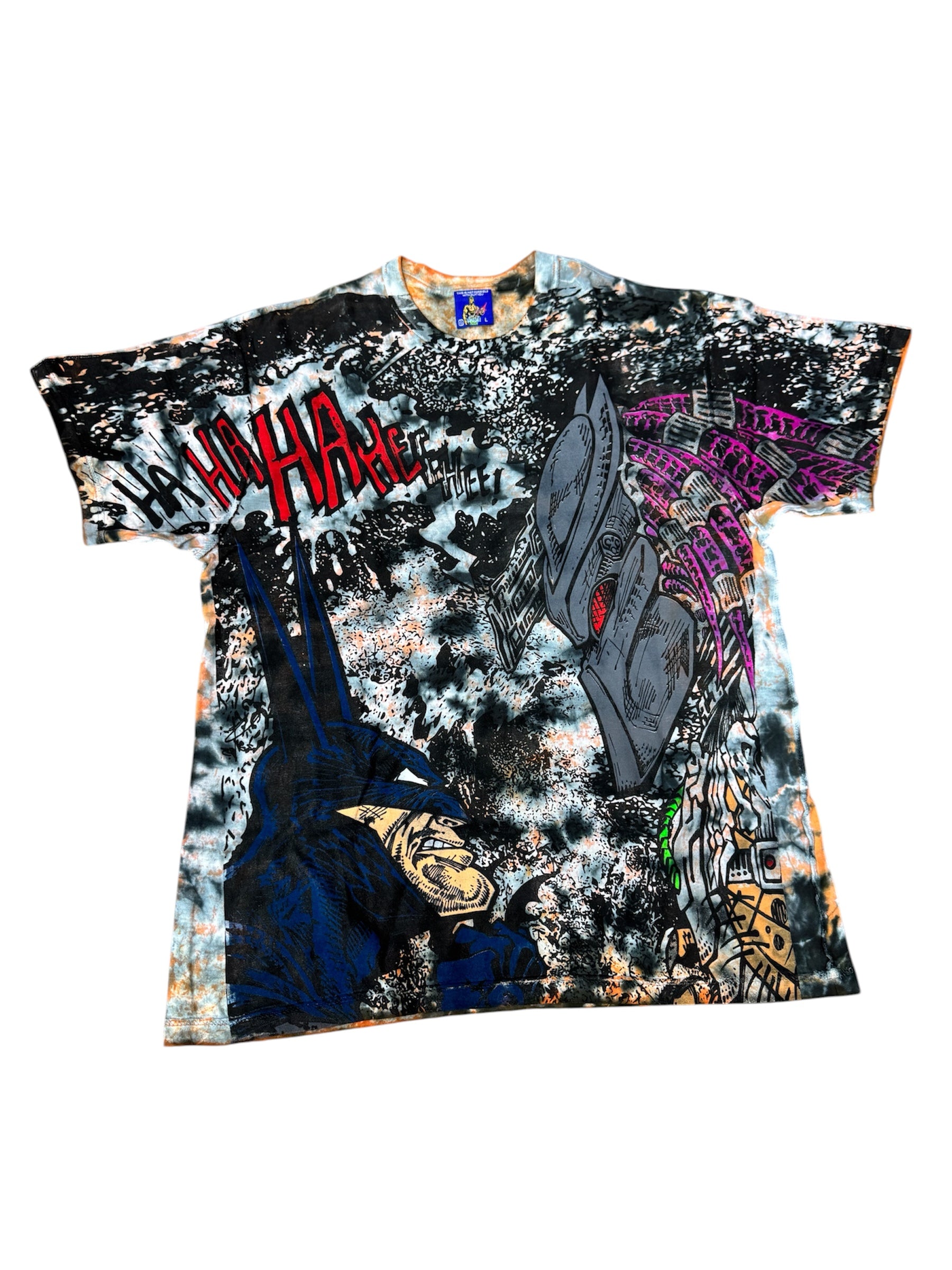 Orange & blue tye dye - Batman & predator
