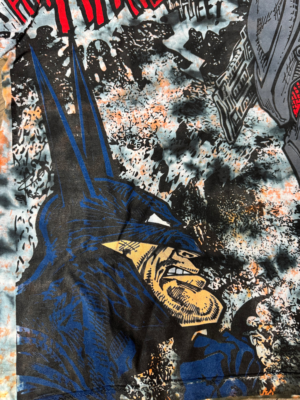 Orange & blue tye dye - Batman & predator