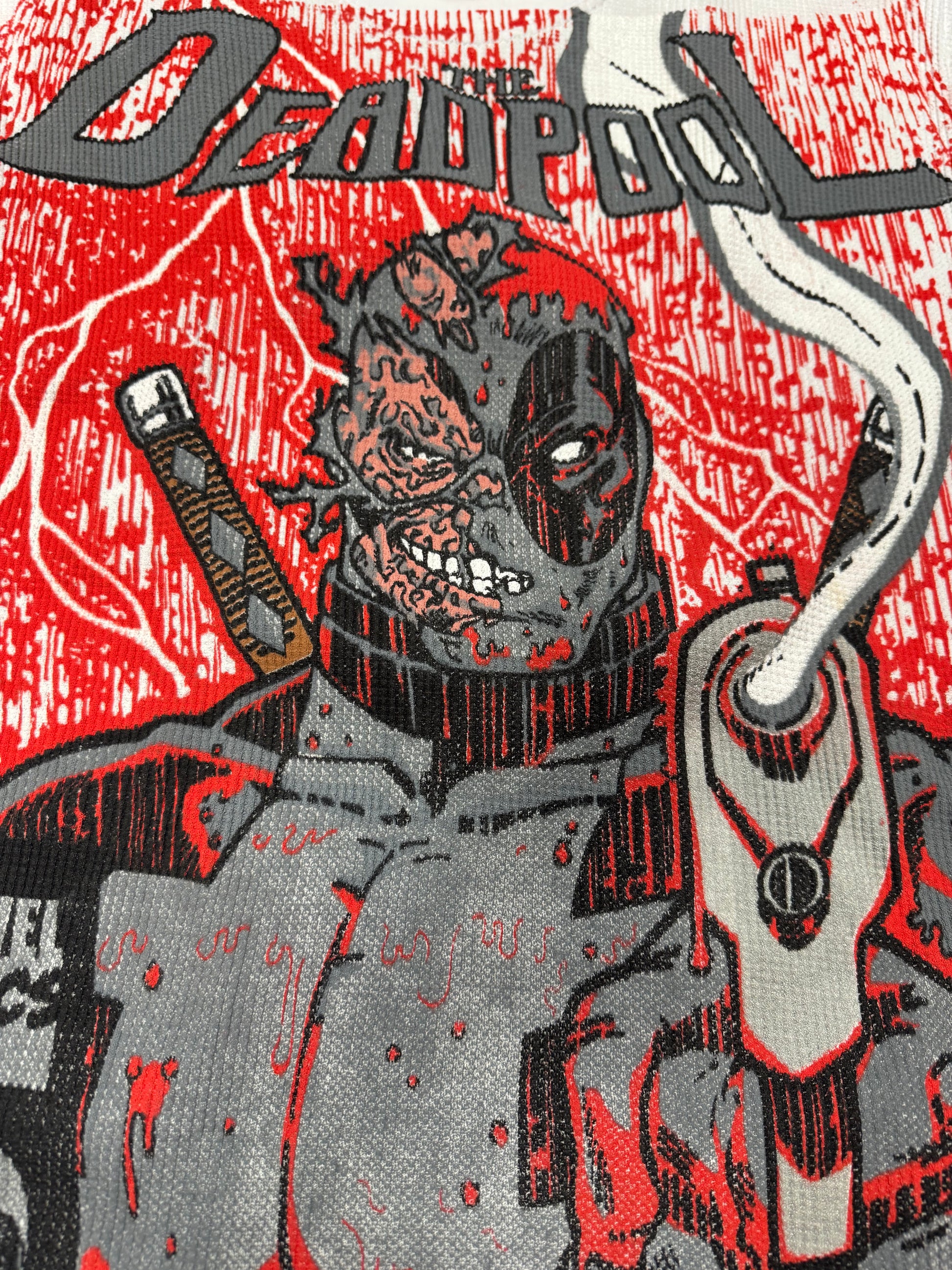White thermal long sleeve - Blood rain Deadpool