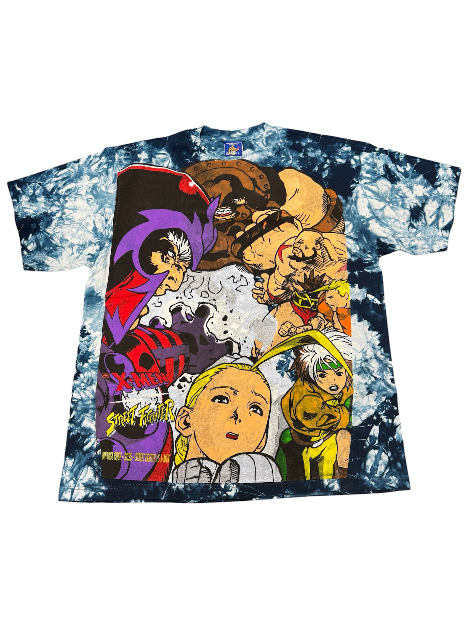 Blue & white tye dye - magneto vs x-men