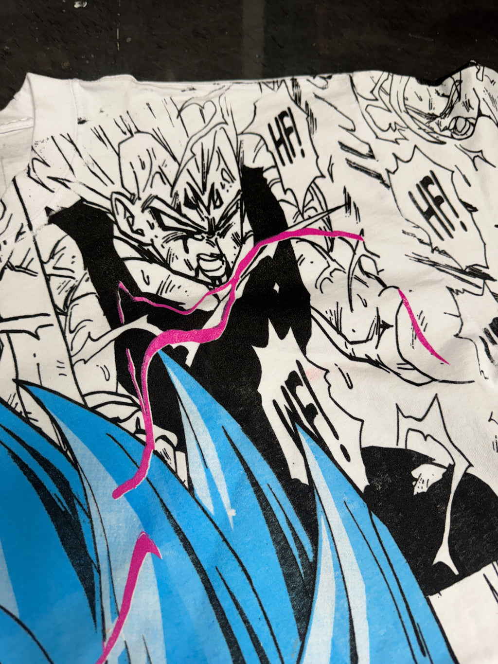 White - SSJ Blue Vegeta Mana Mega Print