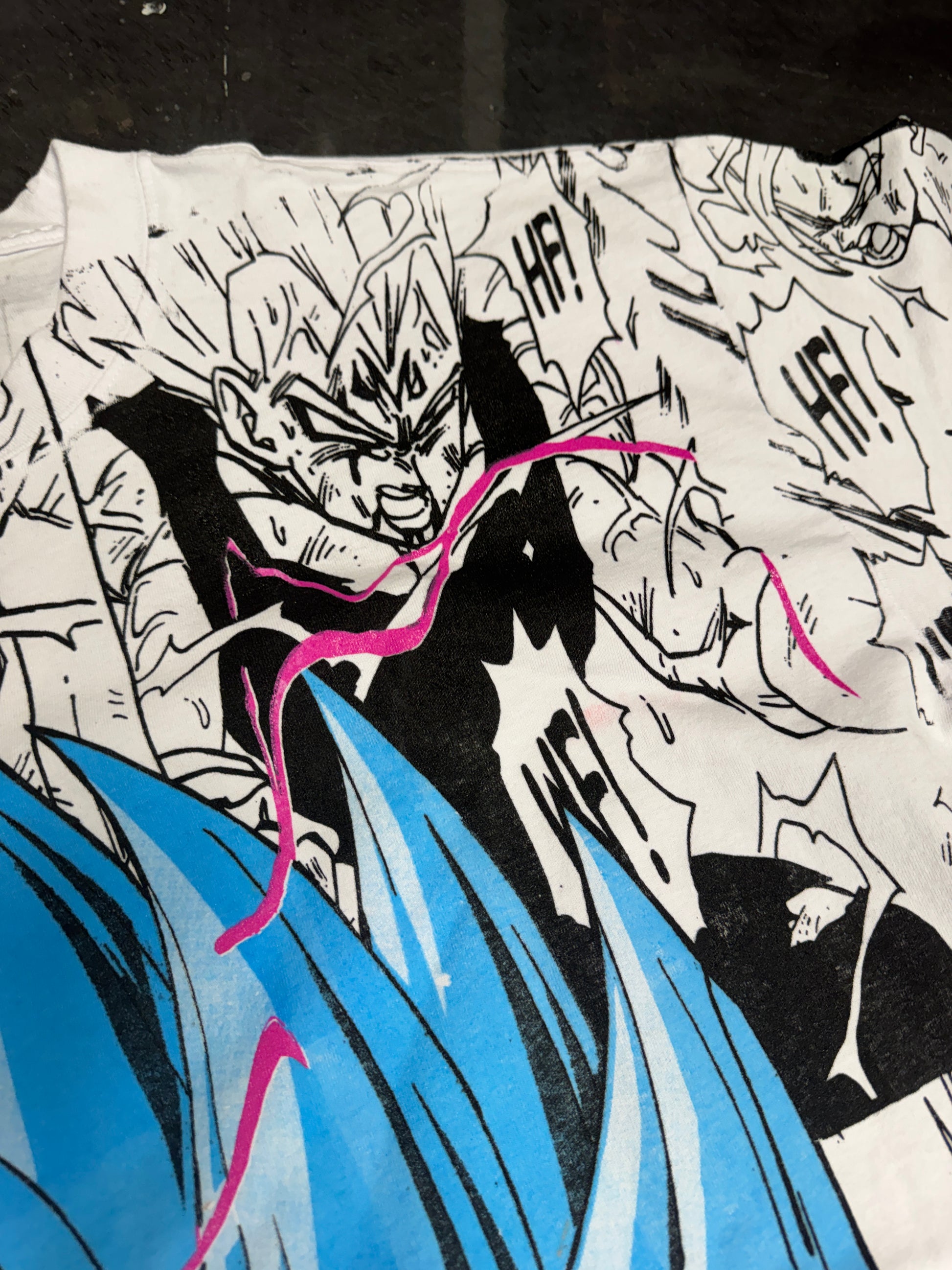 White - SSJ Blue Vegeta Mana Mega Print