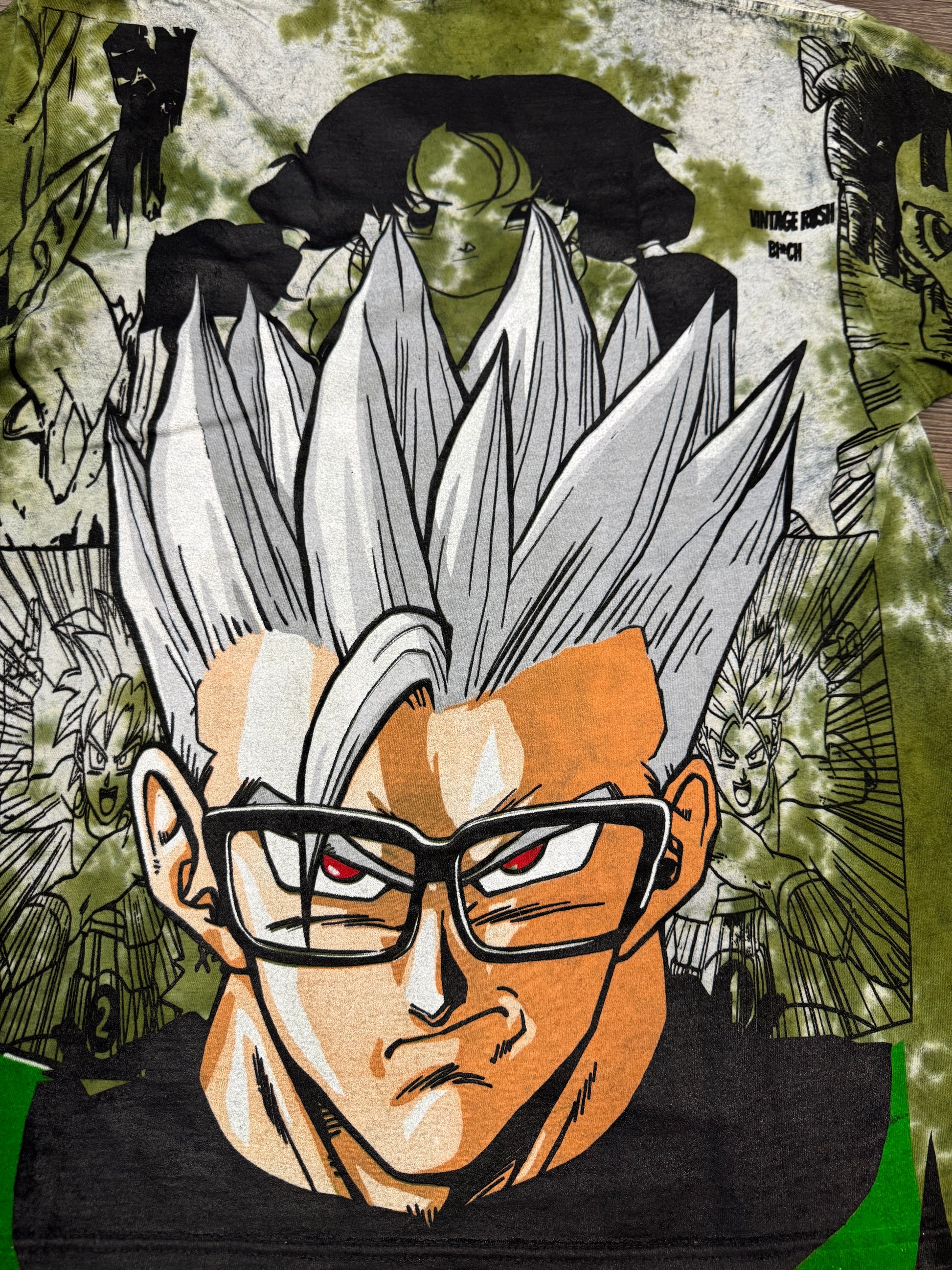 Green tye dye - Gohan megaprint (pink)
