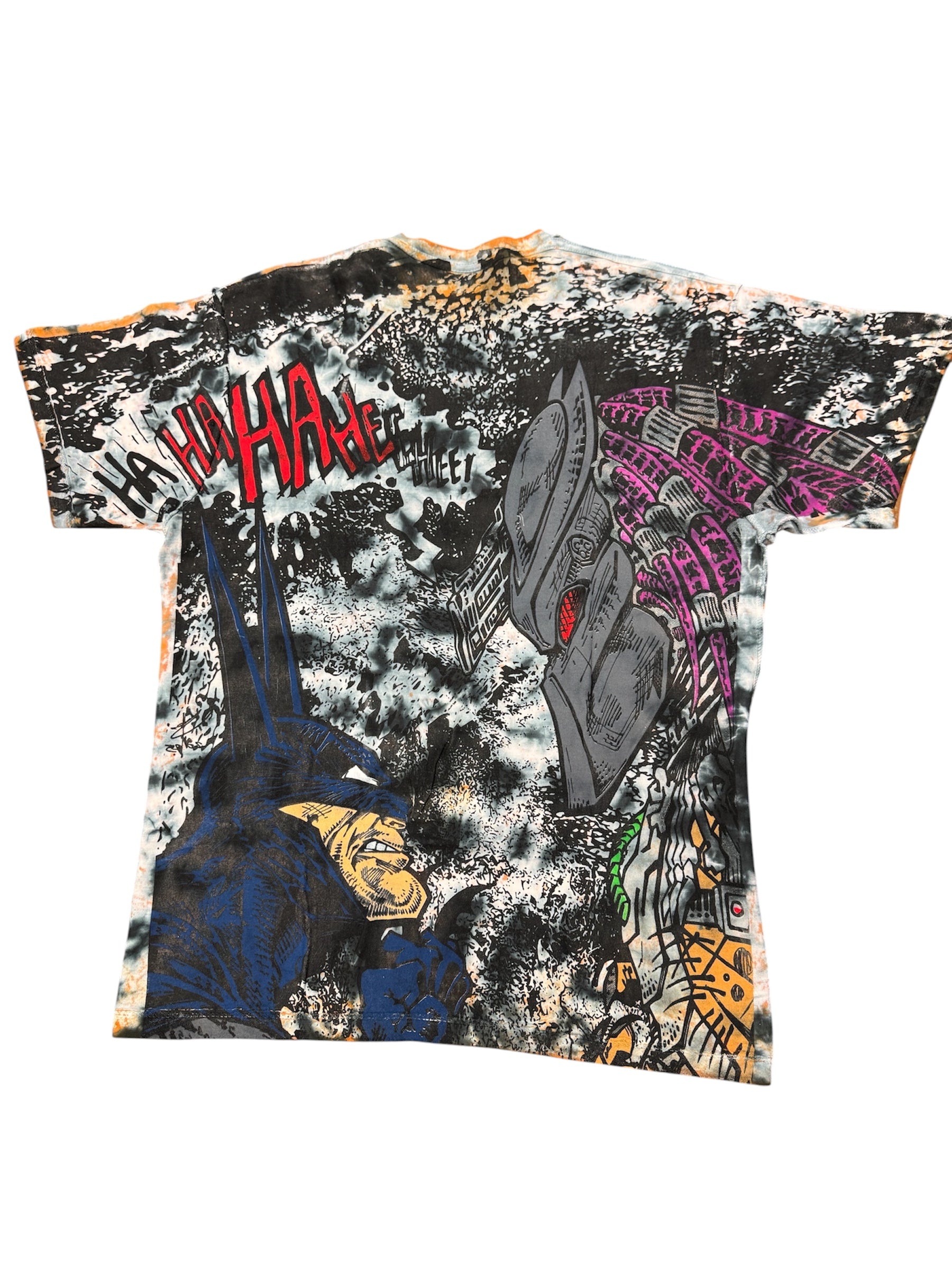 Orange & blue tye dye - Batman vs Predator