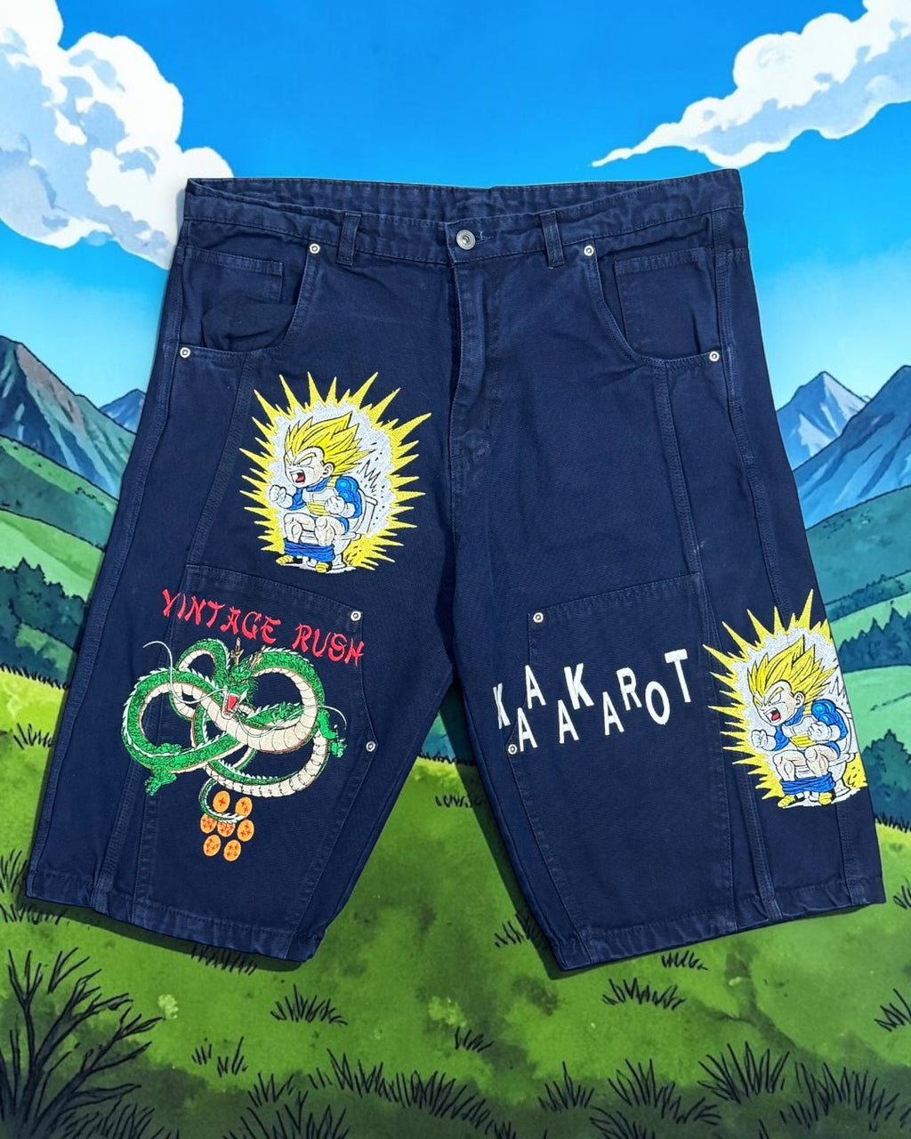 36 - Blue Jean - Vegeta & Shenron Shorts