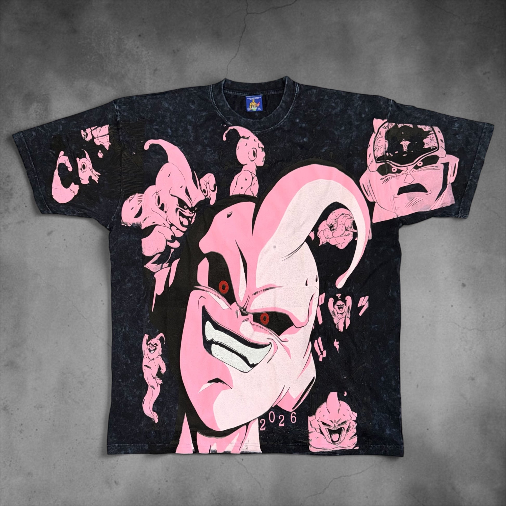 3XL Blue and Black Tye Dye Full Print - Buu Shirt