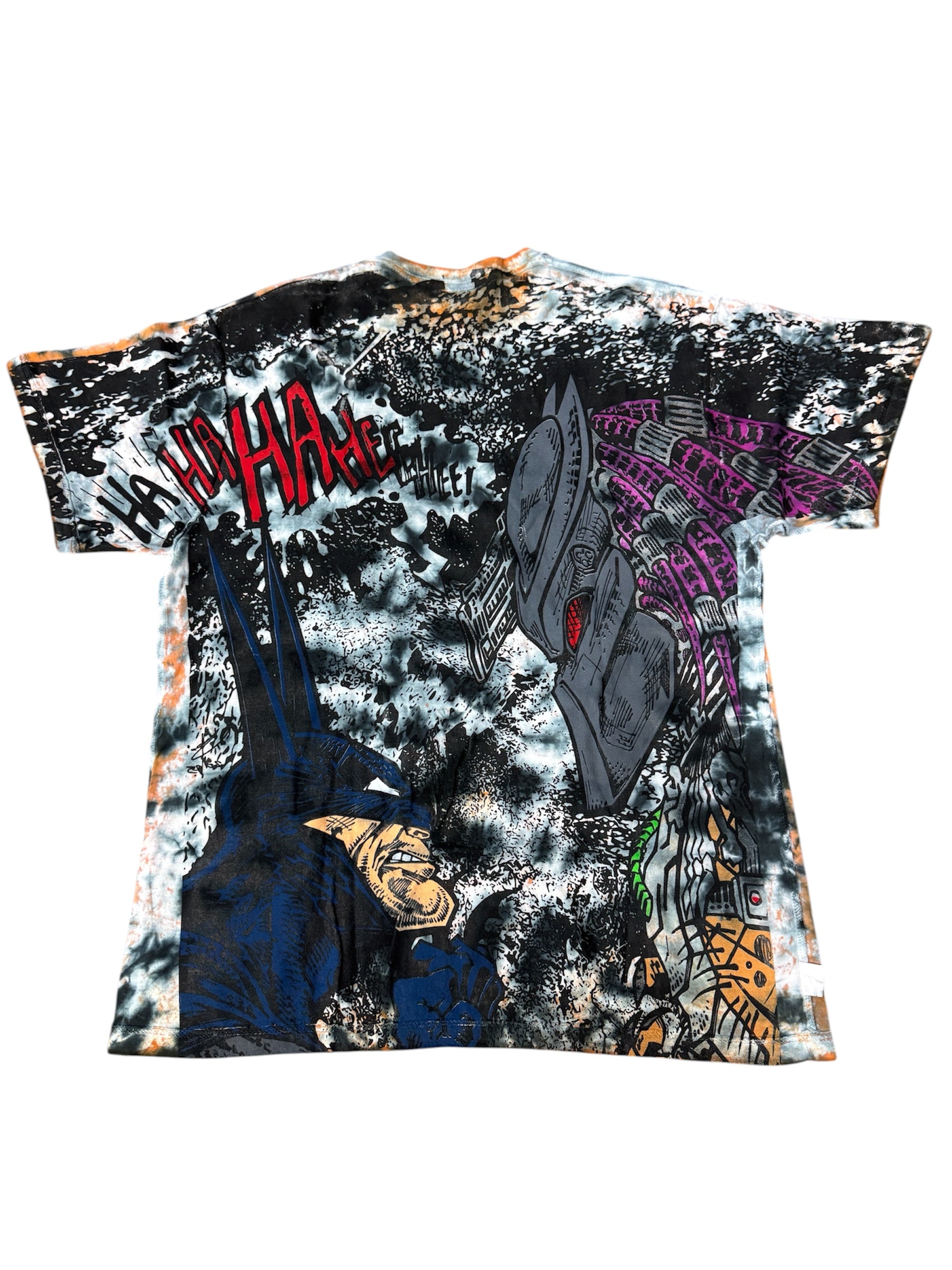Orange & blue tye dye - Batman & predator