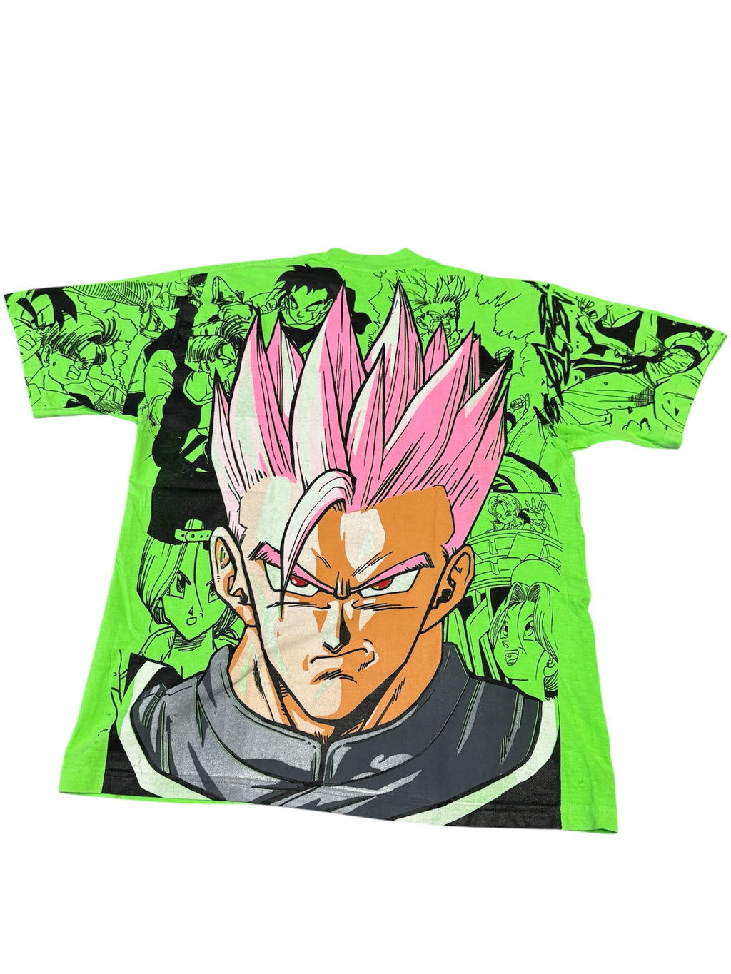 Neon green - Gohan mega print (pink)