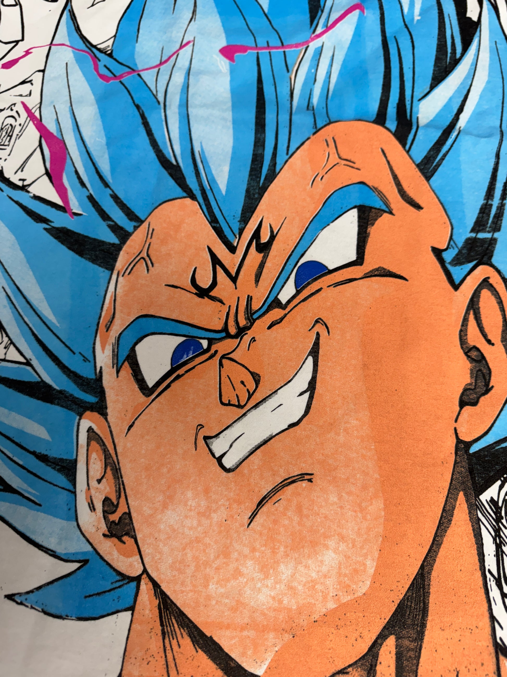 White - SSJ Blue Vegeta Mana Mega Print