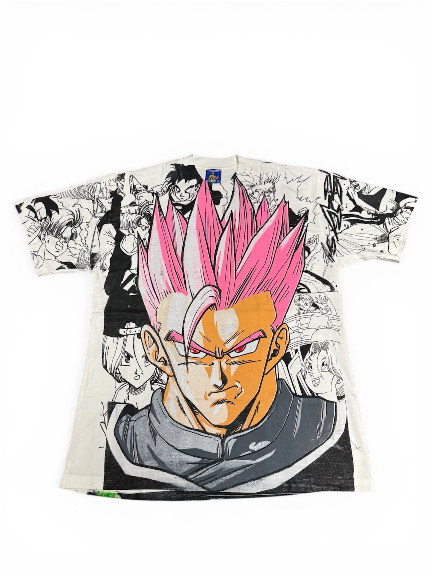 White - Gohan mega print pink)