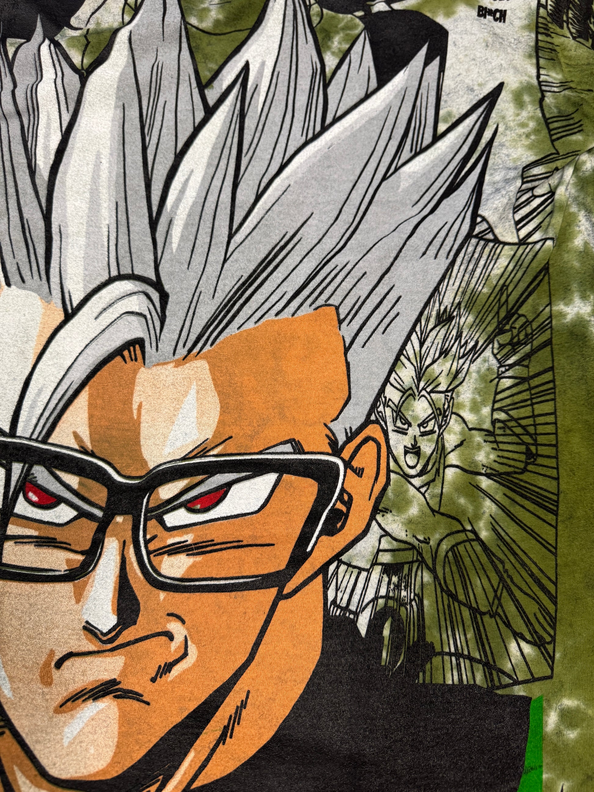 Green tye dye - Gohan megaprint (pink)