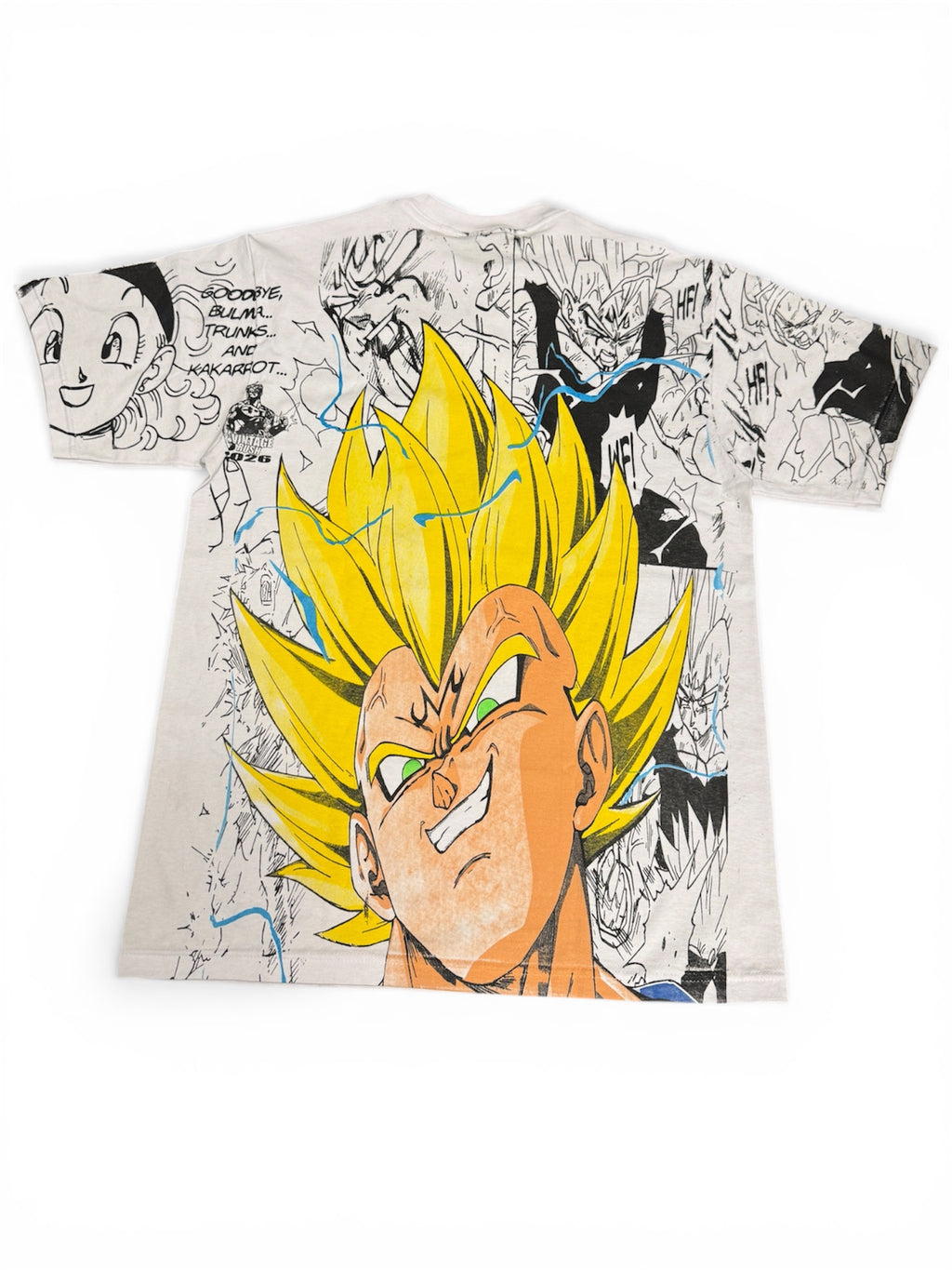 White - SSJ (yellow) Vegeta Mana Mega Print