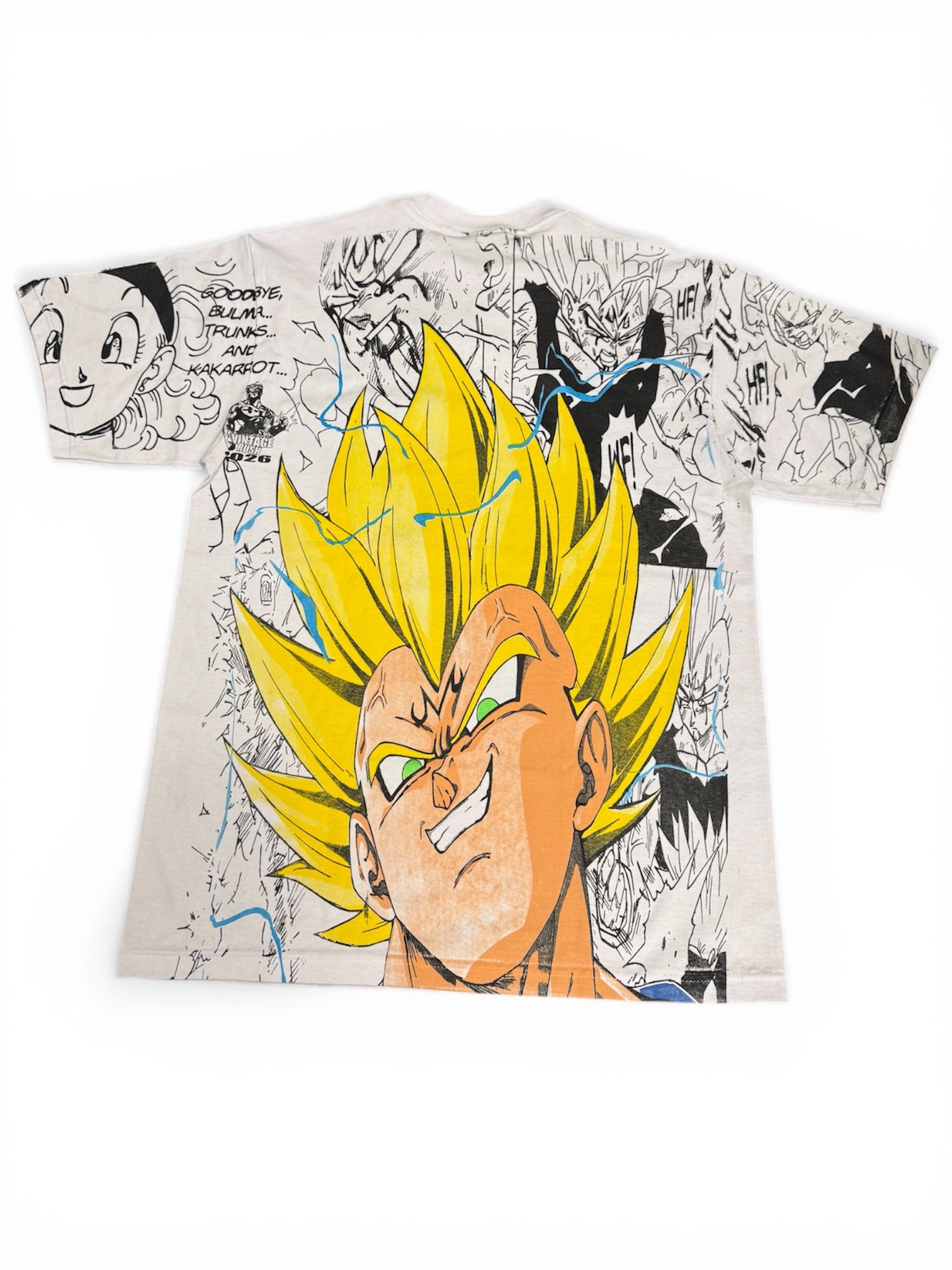 White - SSJ (yellow) Vegeta Mana Mega Print