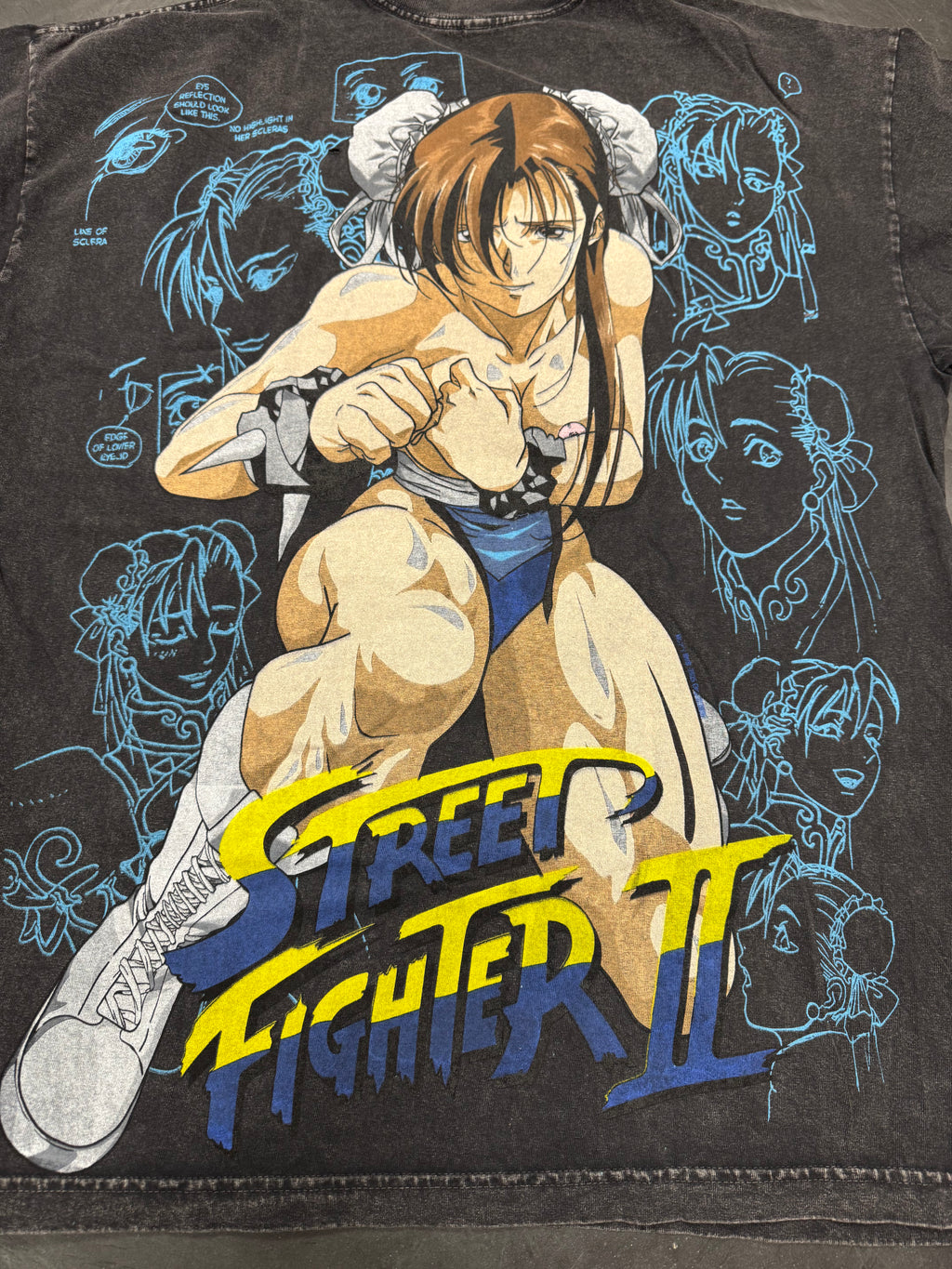 Black acid wash - XXX chun Li Big Face